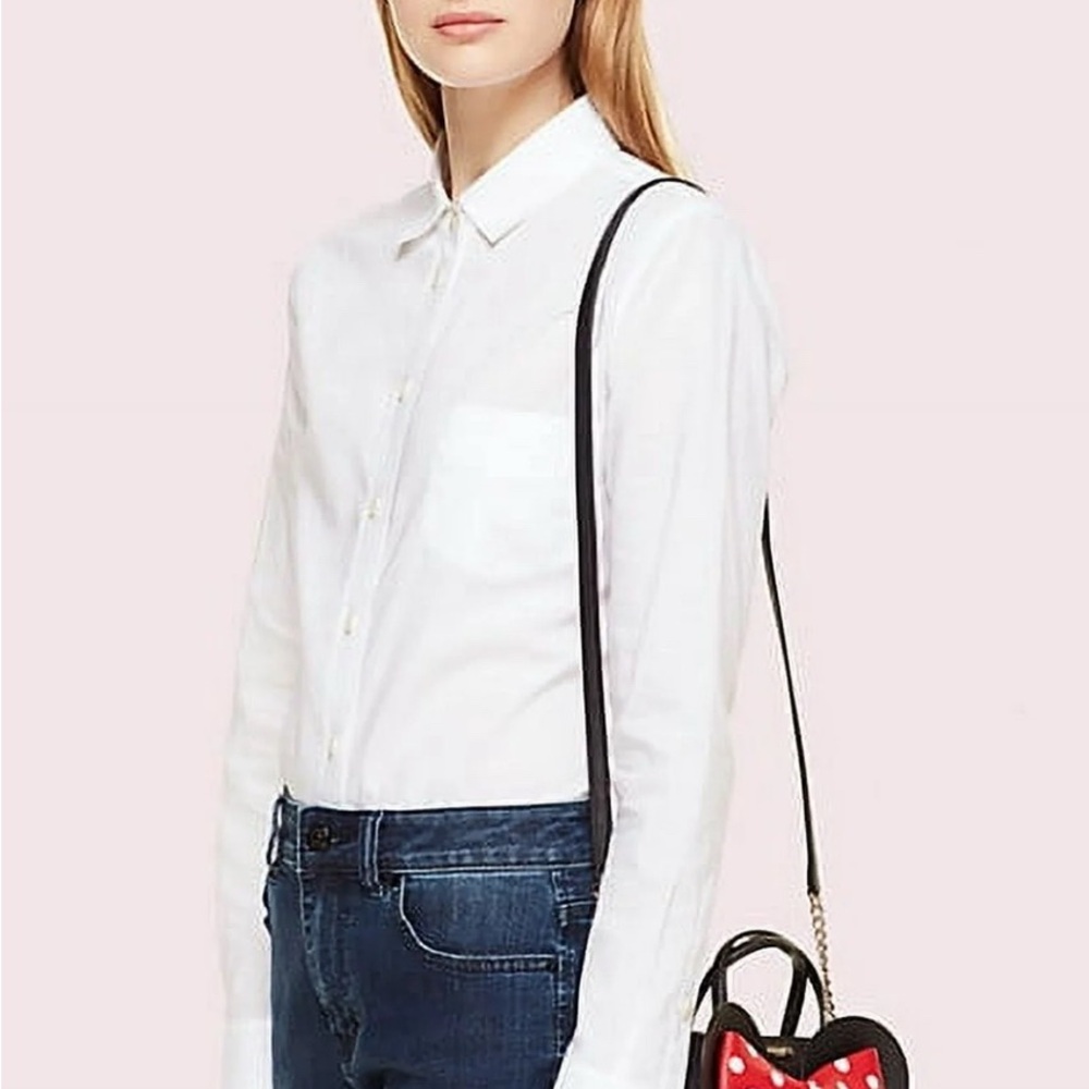 Kate Spade Minnie Mouse Mini Maise Black Bag with Red Polka Dot Bow Bag EUC - Picture 2 of 11